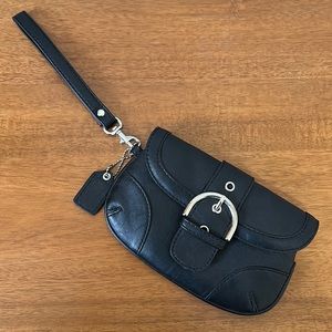 Black Buckle Wristlet